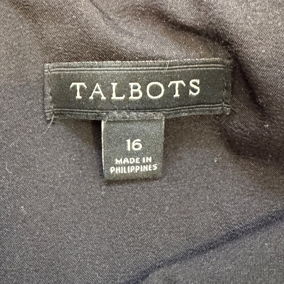 Talbots Black Embroidered Midi A-Line Formal Dress (Sz 16) - Picture 8 of 9